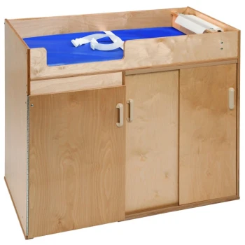 Whitney Brothers WB0648 43 1/2" x 24 3/4" x 37 1/2" Toddler Step-Up Wood Changing Cabinet