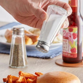 Choice 3 oz. Mushroom Top Paneled Salt and Pepper Shaker - 12/Pack