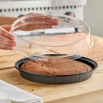 Solut Clear PET Dome Lid for 10 1/4" Takeout / Cake Pan - 130/Case