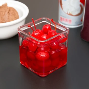 American Metalcraft 8 oz. Square Glass Condiment Jar - 12/Case