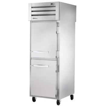 True STR1FPT-2HS-2HS Spec Series 27 1/2" Solid Half Door Pass-Through Freezer