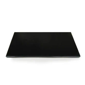 Elite Global Solutions M8155F Black Melamine Flat Tray with Feet - 15 3/4" x 7 3/4"