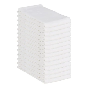 Hospeco 16" x 26" White 100% Cotton Huck Towel - 120/Case