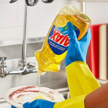 Ajax Ultra CPC44673 28 oz. Lemon Scent Dish Detergent - 9/Case