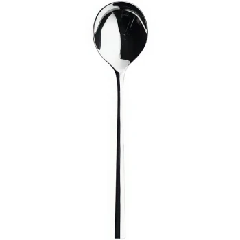 Sola MB312 Living Mirror 7 1/8" 18/10 Stainless Steel Extra Heavy Weight Bouillon Spoon by Arc Cardinal - 12/Case