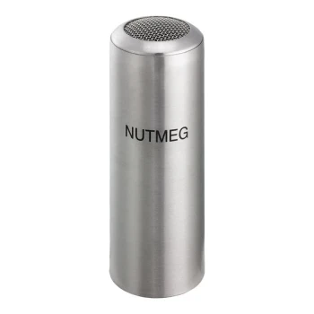 Service Ideas STC 6 oz. "Nutmeg" Round Stainless Steel Shaker with Mesh Lid - 6/Case