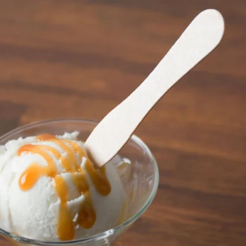 Royal Paper R832 3 1/2" Eco-Friendly Unwrapped Wooden Taster Spoon - 10,000/Case