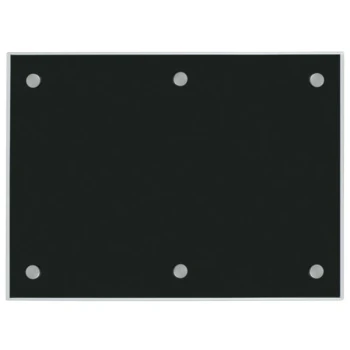Aarco BKGB4872NT 72" x 48" Black Pure Glass Markerboard