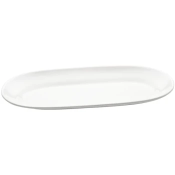 Elite Global Solutions M17RCNW Classics Display White 16 1/2" x 7 1/2" Long Oval Platter