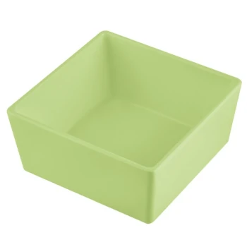 TableCraft CW5016MM Simple Solutions 1/6 Size Modern Mint Cast Aluminum Straight Sided Bowl - 3" Deep