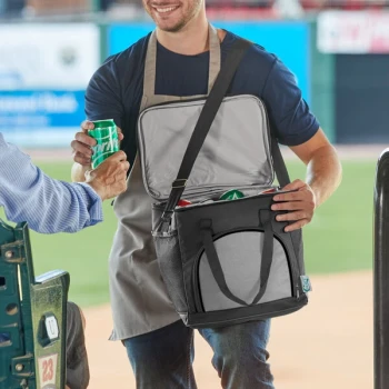 Choice Black Small Insulated Soft Cooler Bag with Shoulder Strap (Holds 24 Cans)