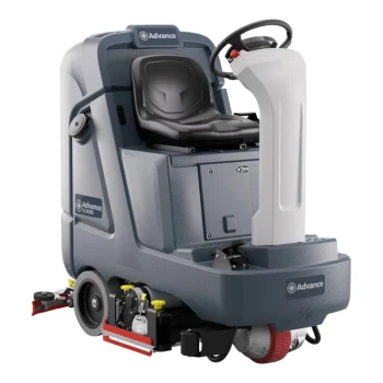 Advance SC4000 28C 56120011 28" Cordless Ride-On Cylindrical Floor Scrubber with Wet Batteries - 33 Gallon, 36V, 776.5 RPM