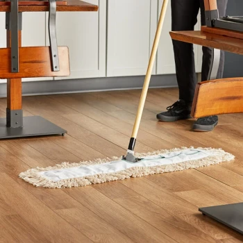 Lavex 36" x 5" White Cotton Blend Looped End Dry Dust Mop Head