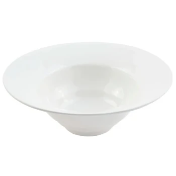 Bon Chef 9172 3 Qt. White Sandstone Finish Cast Aluminum Wide Rim Bowl