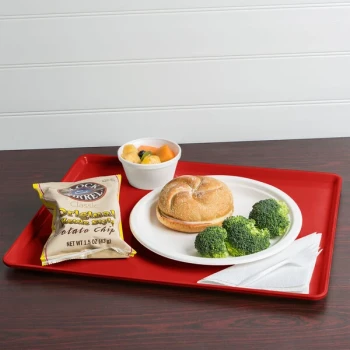 Cambro 1418D221 14" x 18" Ever Red Dietary Tray - 12/Case