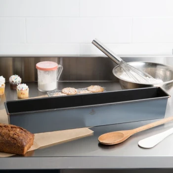 Matfer Bourgeat 331078 Exopan Steel 6.75 lb. Non-Stick Bread Loaf Pan - 19 5/8 inch x 3 1/8 inch x 3 1/8 inch