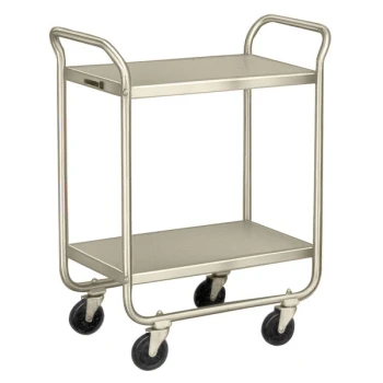 Lakeside 243 Stainless Steel Two Shelf Tubular Utility Cart - 36" x 22" x 40 5/8"