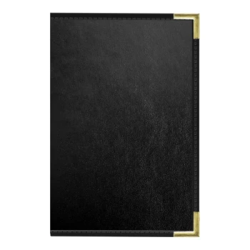 H. Risch, Inc. Oakmont 5 1/2" x 8 1/2" Black 2 View Menu Cover