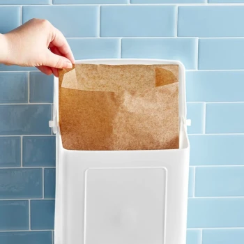 Lavex 7 1/2" x 3" x 9 1/2" Sanitary Napkin Receptacle Bags - 500/Case