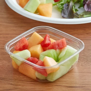 Fabri-Kal SQ8 TruWare 8 oz. Square Recycled PET Deli Container - 600/Case