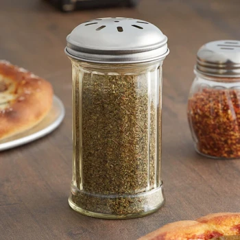 American Metalcraft GLA317 12 oz. Glass Spice Shaker with Stainless Steel Lid