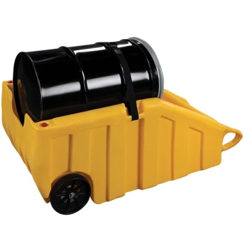 Eagle Manufacturing 600 lb. Yellow Spill Containment 55-Gallon Drum Dolly 1617Y