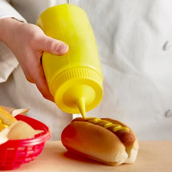 Vollrath 4916-08 Traex® 16 oz. Yellow Single Tip Wide Mouth Squeeze Bottle
