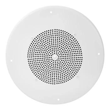 Speco Technologies 86 Series 8" White Classic Grille In-Ceiling Speaker with Transformer and Volume Control G86TCG - 70/25V, 15W, 100 dB