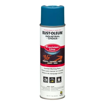 Rust-Oleum Industrial Choice M1800 17 oz. Caution Blue Water-Based Precision Line Marking Paint 203031 - 12/Case