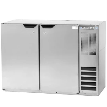 Beverage-Air BB48HC-1-F-S 48" Stainless Steel Underbar Height Solid Door Back Bar Refrigerator