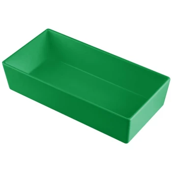 TableCraft CW5012GN Simple Solutions 1/3 Size Green Cast Aluminum Straight Sided Bowl - 3" Deep