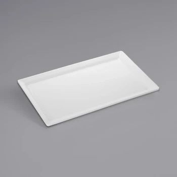 American Metalcraft 21" x 13" x 1 1/4" White Melamine Platter