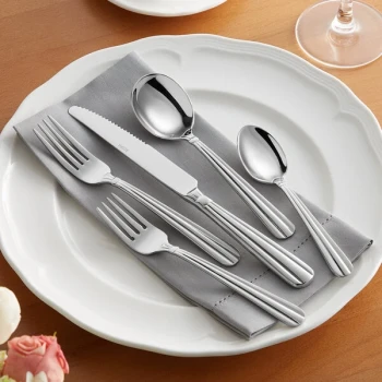 Acopa Harmony 18/8 Stainless Steel Extra Heavy Weight Flatware 5 Piece Set - Sample