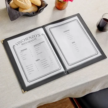 American Metalcraft MCCRLSBL Securit Classic Menu Holder - Black