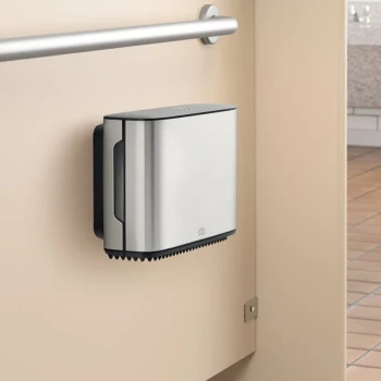 Tork Image Mini Jumbo 465500 Stainless Steel Double Jumbo Roll Horizontal Toilet Paper Dispenser T2