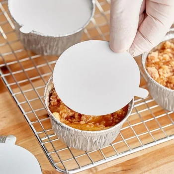 Baker's Lane Round Foil Board Lid for 4 oz. Ramekin Cup - 1,000/Case