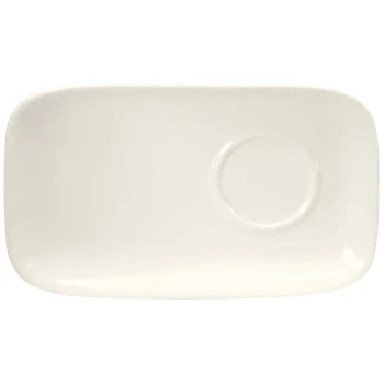 Oneida Buffalo Cream White Ware by 1880 Hospitality F9000000391 15 1/2" x 10 7/8" Porcelain Coupe Platter - 4/Case