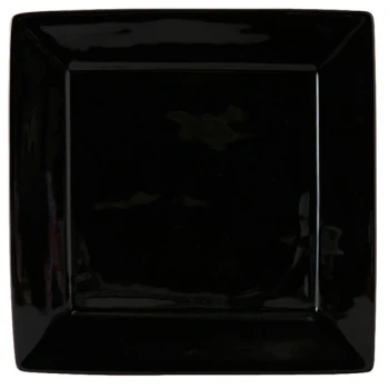 Tuxton BBH-1016 10 1/8" x 10 1/8" Black Square China Plate - 12/Case