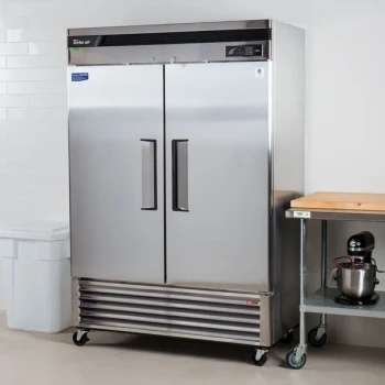 Turbo Air TSR-49SD-N6 Super Deluxe 54" Bottom Mounted Solid Door Reach-In Refrigerator with LED Lighting
