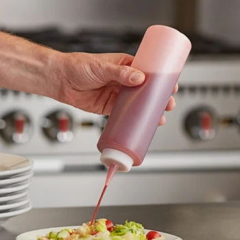 Server 86809 16 oz. Clear High-Density Plastic Single Tip Standard Squeeze Bottle