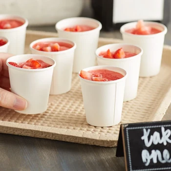 Choice 3 oz. White Unlined Paper Cold Cup - 5,000/Case