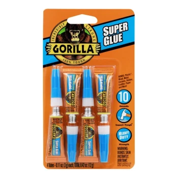 Gorilla 3 Gram Super Glue - 4/Pack