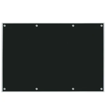 Aarco BKGB4896NT 96" x 48" Black Pure Glass Markerboard