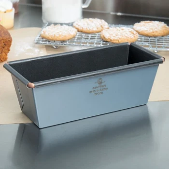 Matfer Bourgeat 331094 Exopan Steel Non-Stick Flared Bread Loaf Pan - 6 1/4 inch x 2 1/2 inch x 2 1/4 inch