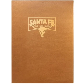 Menu Solutions BEL10C Bella Collection 8 1/2" x 11" Customizable Soft Leather-Like 1 View Booklet Menu Cover