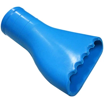 Delfin Industrial TA.0799.0000 Blue Serrated Autoclavable NBR Rubber Nozzle for Vacuum Cleaners - 2" Diameter