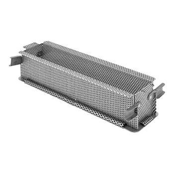 de Buyer Geoform 18 7/8 inch x 3 9/16 inch x 3 3/8 inch Perforated Stainless Steel Foldable Loaf Pan 3210.48