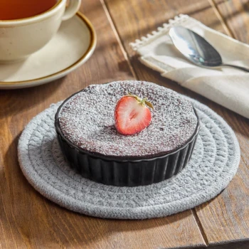 Acopa Keystone 6 oz. Caldera Porcelain Souffle / Creme Brulee Dish - 6/Case
