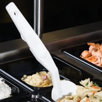 Cambro SPO11CW 11" White Camwear® Solid Salad Bar / Buffet Spoon