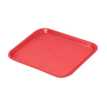 GET FT-14-R Red 14" x 10 3/4" Customizable Polypropylene Fast Food Tray - 24/Case